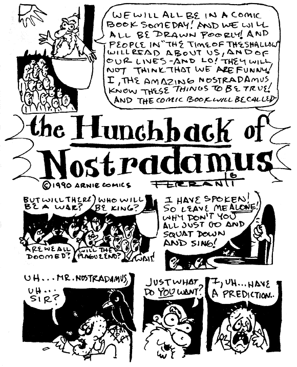 "The Hunchback of Nostradamus", Page 1